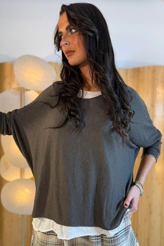 Macaulay 2 in 1 Layer Top Khaki